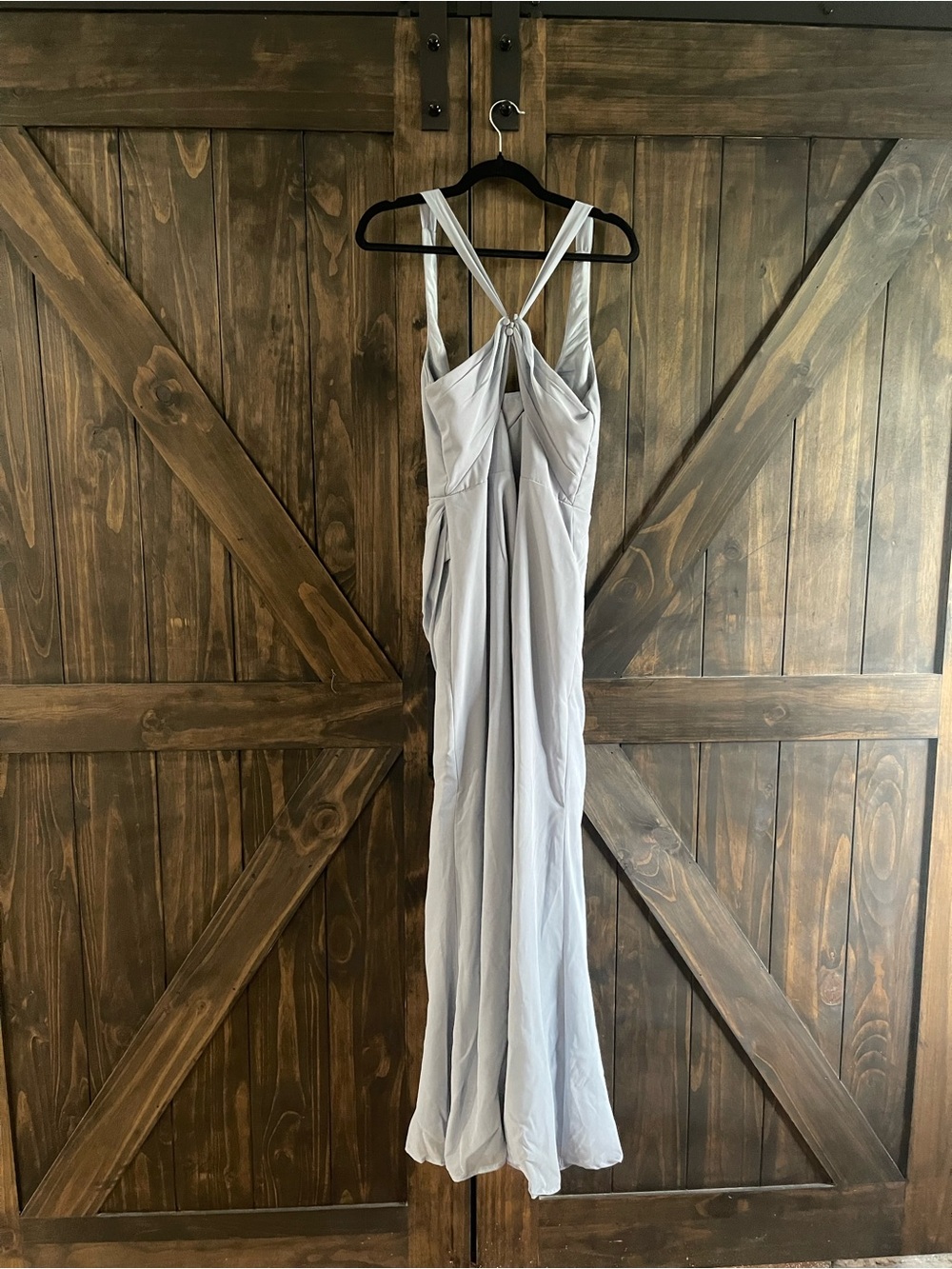 Azazie Dusty Blue Mero Maxi Dress - Picture 4 of 6